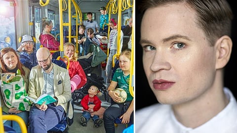 Genusvetaren stör sig på vita människor i bussreklam
