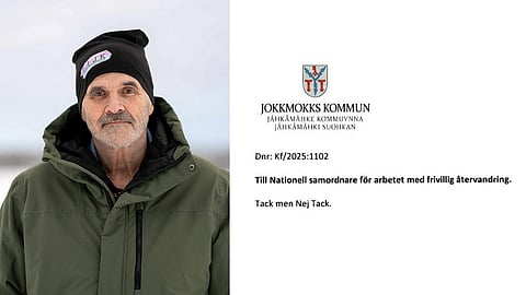 Roland Boman, kommunstyrelsens ordförande i Jokkmokk, nobbar inviten.
