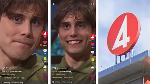 Victor Beer har kul till tonerna av L'Amour Toujours.