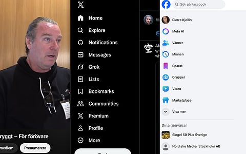 Till vänster Patrik Sjöberg, en av två grundare av sajten Dumpen, här i tidigare intervju med Riks.