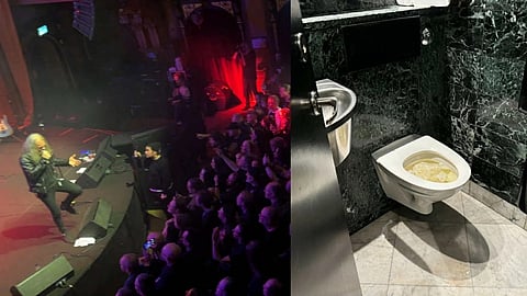 Toaletterna svämmade över på Candlemass konsert på Berns på lördagen.