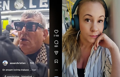 Till vänster den ökände palestinaaktivisten som Therese Verdun kom i "samtal" med.