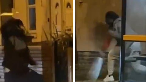 Machetebråk utanför fängelse i England – filmat av förbipasserande