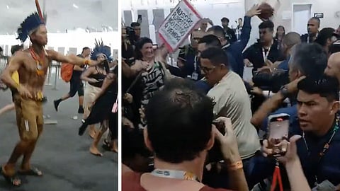 Urfolksaktivister bråkade med vakter på klimatmötet COP30 i Brasilien