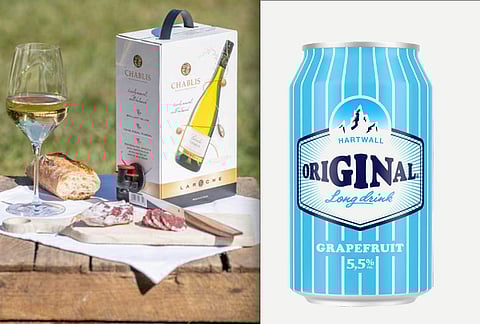 Alkoholprodukterna i Systembolagets sortiment som två liberala politiker vill utreda – bag in box-viner och färdigblandade drinkar.