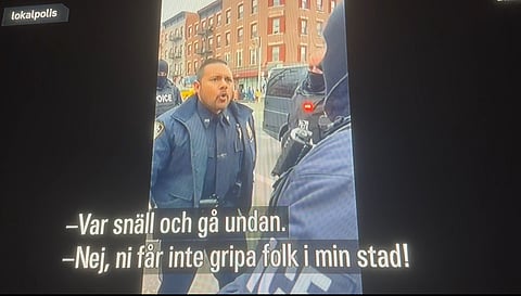 The fake clip was shown on SVT's weekly news program "Agenda" Sunday evening.