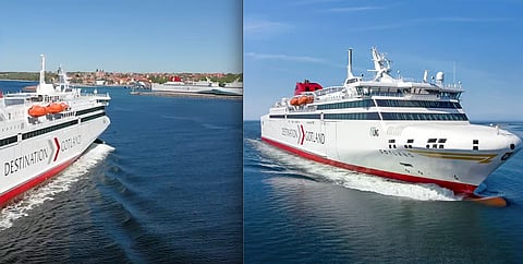 Några av rederiet Destination Gotlands färjor som trafikerar Gotland.