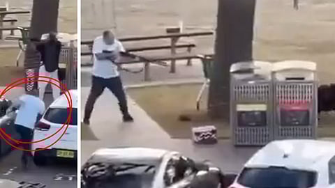 Den 43-årige Ahmed al-Ahmad avväpnar en av gärningsmännen.