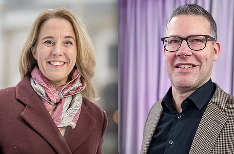 Till vänster Emma Lennartsson, regiondirektör region Stockholm. Till höger Ari Stenman, säkerhetschef på region Stockholm och rekryterad av Emma Lennartsson.
