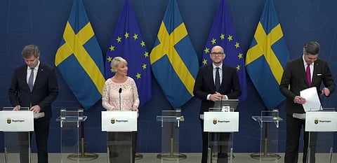 Regeringen håller pressträff om bidragstak och kvalificering till välfärden