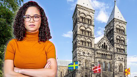 Lunds domkyrka i bakgrunden.