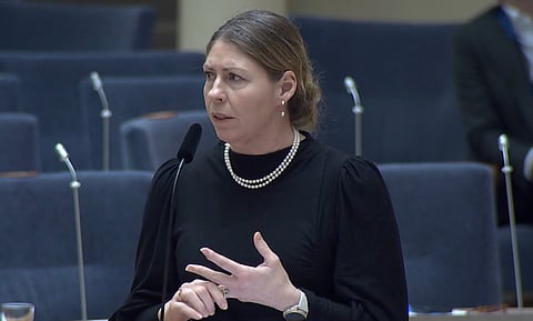 Sjukvårdsminister Elisabeth Lann (KD).