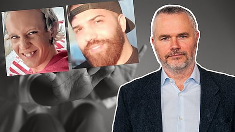 Bilden visar den misstänkte mördaren Vilma Andersson & Shakir Mahmoud Shakir, dömd för att ha våldtagit en 100-åring inom hemtjänsten.