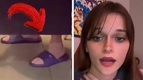 Gymbesökaren Grace Hutson till höger.