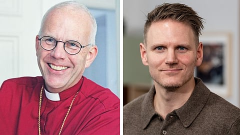 Ärkebiskopen Martin Modéus och Josef Barkenbom.