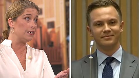 Annika Strandhäll (S) & Tobias Andersson (SD).