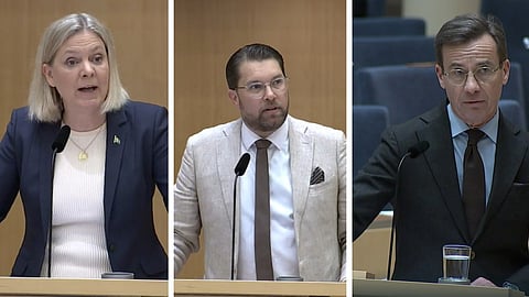 LIVE – Valårets första partiledardebatt