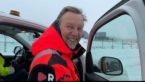 Per Norgren på Lyten var med på länsstyrelsens tillsynsbesök på Northvolt på onsdagen.