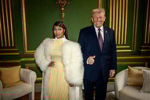 Sångerskan Nicki Minaj och USA:s president Donald Trump