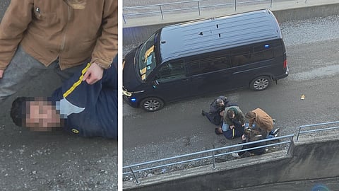 VIDEO: Rånmisstänkt man sprang på tågspår – gripen efter tumult