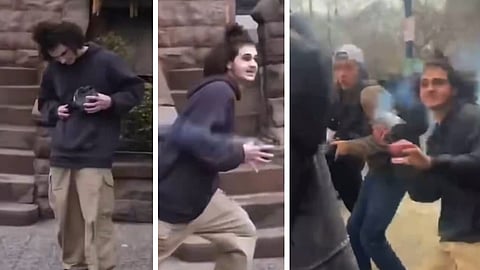 VIDEO: Bomb kastas mot islamkritisk protest: "Allahu akbar"