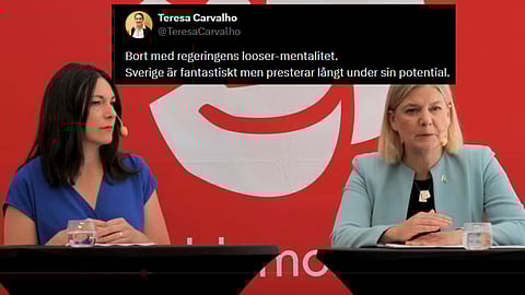 Felstavningen i S-topparnas "looser"-inlägg väcker reaktioner: "Beordrade att skriva tweets?"