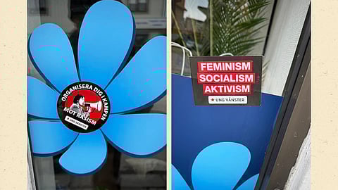 SD:s lokal i Karlshamn vandaliserades under natten till söndagen.