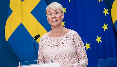 Äldre- och socialförsäkringsminister Anna Tenje (M) .