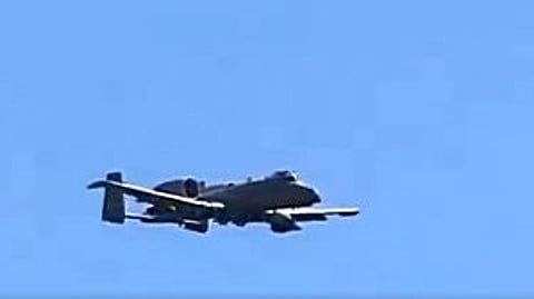 Ett av de stridsflygplan som har störtat nära Hormuzsundet är ett A-10 Warthog. Bilden är tagen vid annat tillfälle