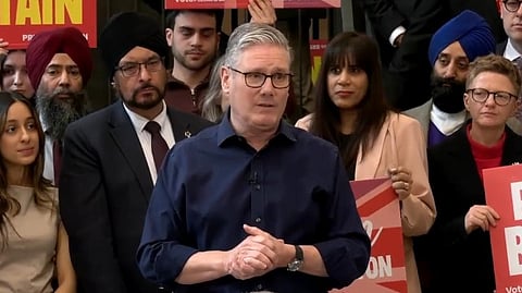 Keir Starmer inledde valrörelsen i Midlands. Valet riskerar att bli ännu ett bakslag för den sittande premiärministern.