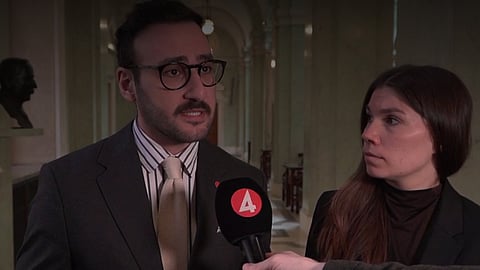 Tony Haddou (V) och Annika Hirvonen (MP).