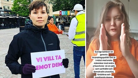 Annika Hirvonen (MP), migrationspolitisk talesperson & Madeleine Norman (MP).