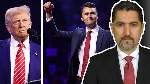 USA:s president Donald Trump och den konservative profilen Charlie Kirk (1993-2025).