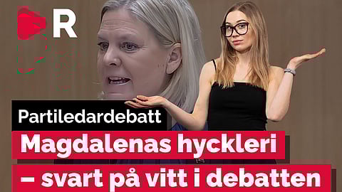 Magdalena Anderssons hyckleri – svart på vitt i partiledardebatten