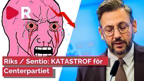 Centerpartiet UNDER riksdagsspärren i Riks / Sentio – "En dansk skalle"