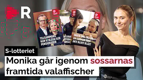 Monika går igenom Socialdemokraternas framtida valaffischer