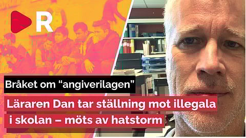 Läraren Dan tar ställning mot illegala i skolan – möts av hets och hat