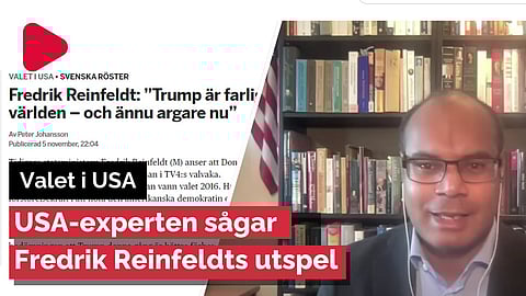 Fredrik Reinfeldts hätska utspel om Trump: Världens farligaste man