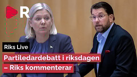 Riks Live: Partiledardebatten i Riksdagen