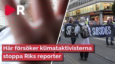 Här försöker klimataktivisterna stoppa Riks reporter