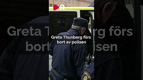 Polisen tar Greta Thunberg