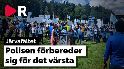 Se polisen förbereda sig inför den eritreanska kulturfestivalen på Järvafältet