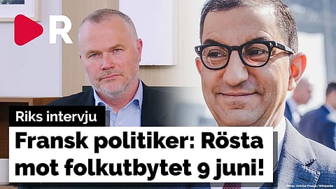 Fransk politiker: Rösta mot folkutbytet av svenskarna