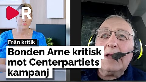 Bonden Arne riktar nu skarp kritik mot Centerpartiets kampanj