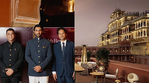 From Right to Left: Abhishek Honawar, Maharaja Sawai Padmanabh Singh, Rohit