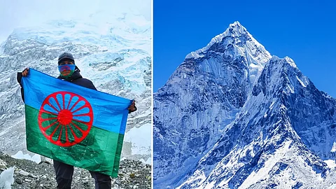 Róm vyniesol vlajku na Everest! Prvýkrát tam zaviala rómska zástava.