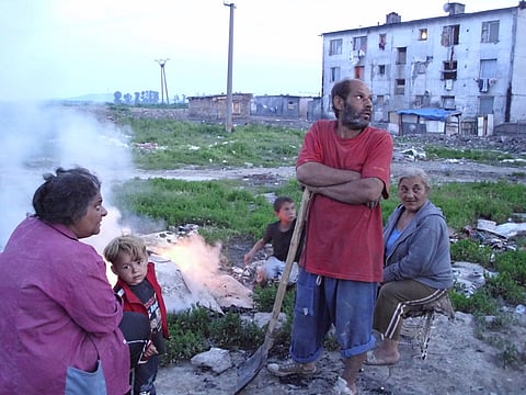 foto Gipsy Television/ rómska osada Trebišov