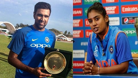 आर अश्विन आणि मिताली राज यांची खेल रत्न पुरस्कारासाठी शिफारस!