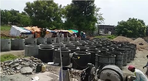 उपसा सिंचन योजनेचे काम करणाऱ्या कंपनीने फोडली पाईपलाईन