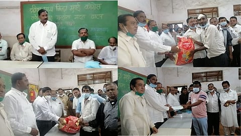 काँग्रेसच्या वतीने भिंत दुर्घटना पीडितांना मदत